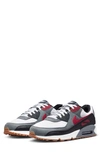 Nike Air Max 90 Sneaker In White/ Team Red/ Cool Grey