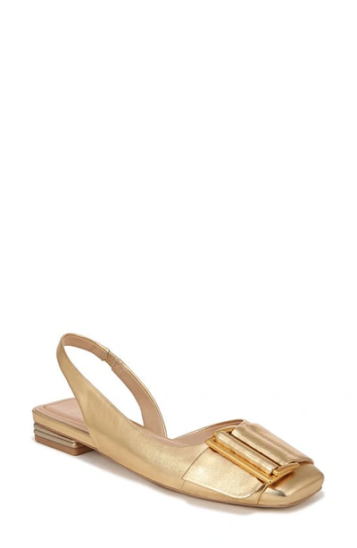 Sarto By Franco Sarto Tracy Slingback Square Toe Flat In Gold