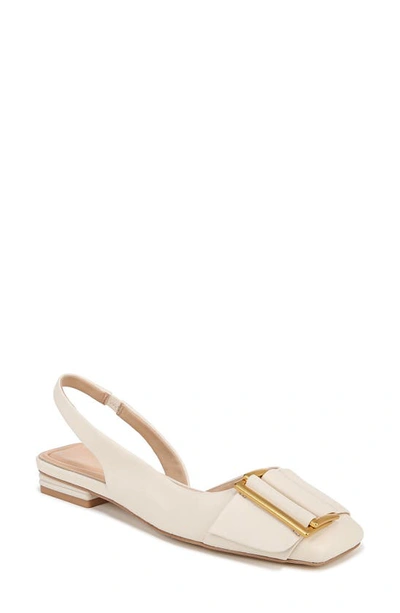 Sarto By Franco Sarto Tracy Slingback Square Toe Flat In White