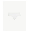 Dkny Classic Cotton Stretch-jersey Thong In Cashmere