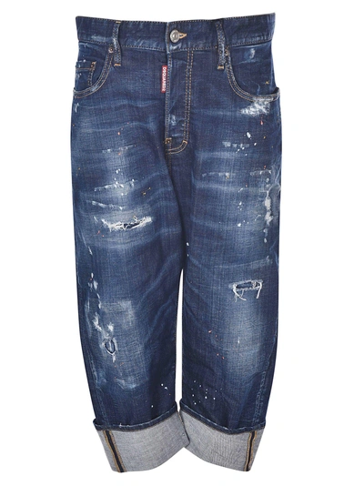 Dsquared2 Distressed Jeans In Blue
