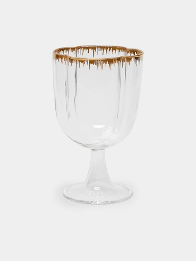 Pinto Paris Petalo Hand-blown Red Wine Glass In Brown