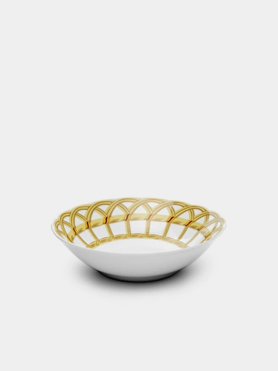 Pinto Paris Vannerie Cottage Porcelain Small Bowl In Gold