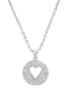 Hmy Jewelry 18k White Gold Plated Crystal Heart Necklace In Yellow