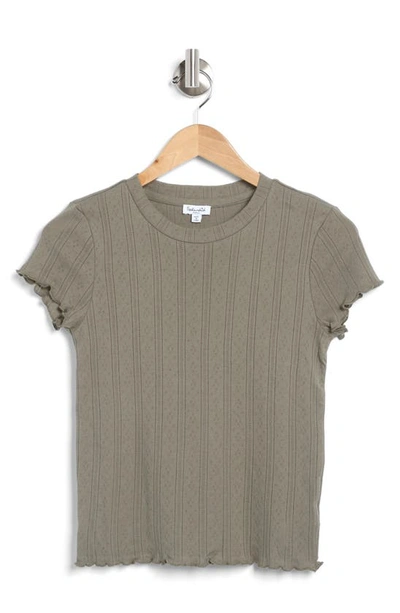 Splendid Como Pointelle T-shirt In Army