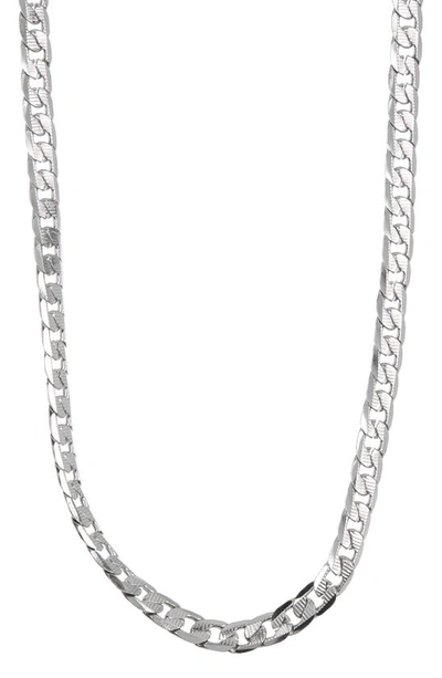 Hmy Jewelry Curb Chain Link Necklace In Metallic