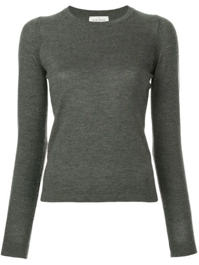 Le Kasha Round Neck Jumper In Grey