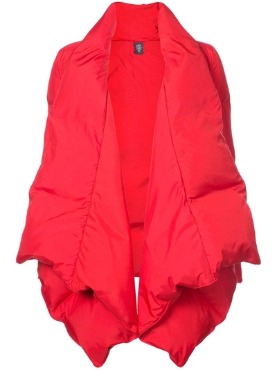 Eleventy Oversized Padded Coat - Red