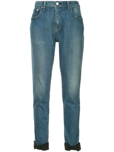 Tu Es Mon Tresor Skinny-jeans Mit Schleifen In Blue