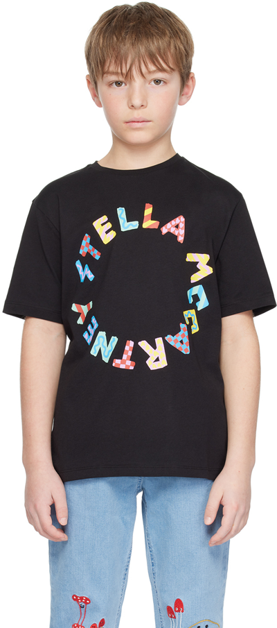 Stella Mccartney Medallion Logo T-shirt In Black