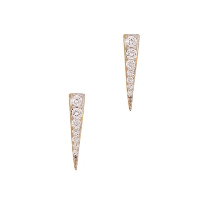 Missoma 18ct Gold Vermeil Dagger Earrings In Crystal