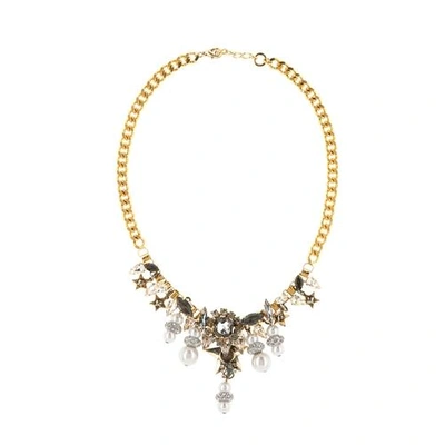 Halo & Co Razzle Dazzle Distressed Crystal And Pearl Necklace A Vintage Twist