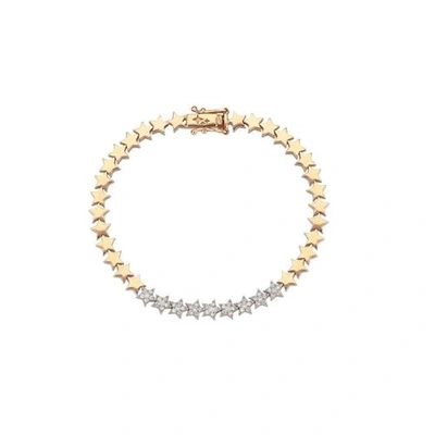 Kismet By Milka 14ct Rose Gold 9 Star Diamond Large Bracelet