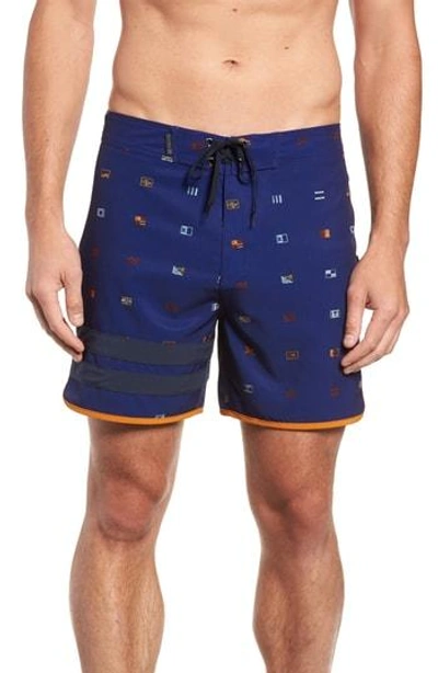 Hurley Phantom Block Party Board Shorts In Blue Force