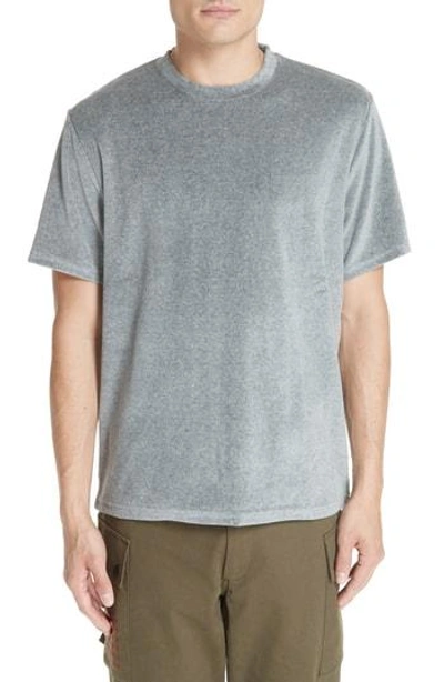 Ovadia & Sons Velour T-shirt In Heather Grey