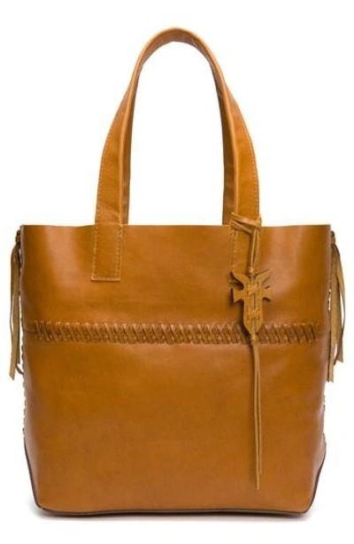 Frye Carson Whipstitch Calfskin Leather Tote - Brown In Caramel