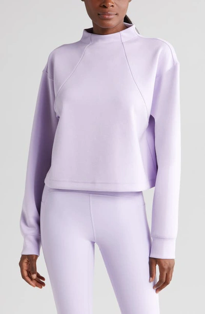Zella Luxe Scuba Sweatshirt In Purple Secret