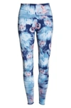 Onzie High Waist Leggings In Navy Fast Flower