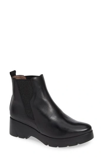 Wonders Pull-on Chelsea Boot In Black Leather