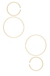 Paradigm Degree Hoop Set In Metallic Gold.