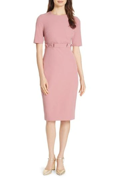Ted Baker Maggidd Ruffle Waist Pencil Dress In Coral