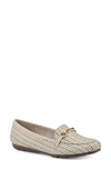 Cliffs By White Mountain Glowing Bit Loafer In Ivory Multi/ Raffia