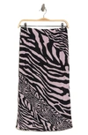 Afrm Lynch Mesh Midi Skirt In Pink Zebra