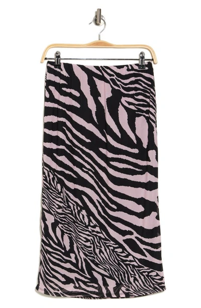 Afrm Lynch Mesh Midi Skirt In Pink Zebra