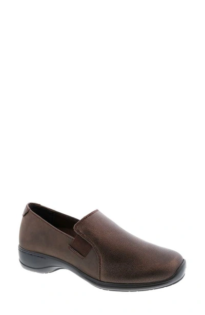Ros Hommerson Slide In Loafer In Brown Leather