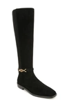 Sam Edelman Clive Knee High Riding Boot In Black Suede