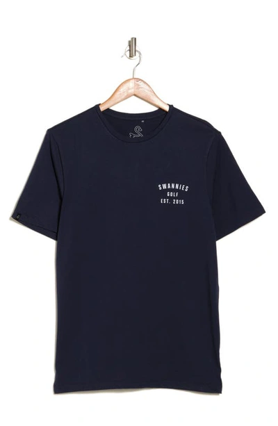 Swannies Celebrate Pars Golf T-shirt In Navy