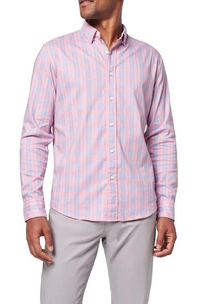 Faherty The Movement Plaid Button-up Shirt In Pink