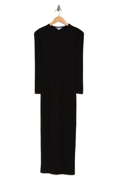 Velvet Torch Long Sleeve Maxi Dress In Black