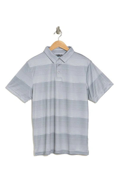 Pga Tour Faded Space Dye Upf Golf Polo In Tradewinds