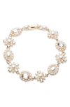 Marchesa Precious Imitation Pearl Bracelet In Gold/ Pearl