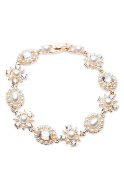 Marchesa Precious Imitation Pearl Bracelet In Gold/ Pearl