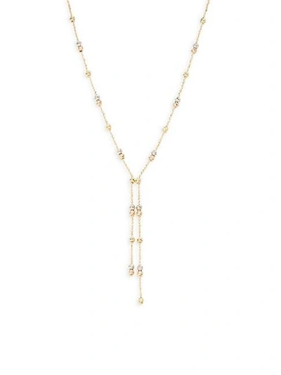 Saks Fifth Avenue 14k Gold Lariat Necklace