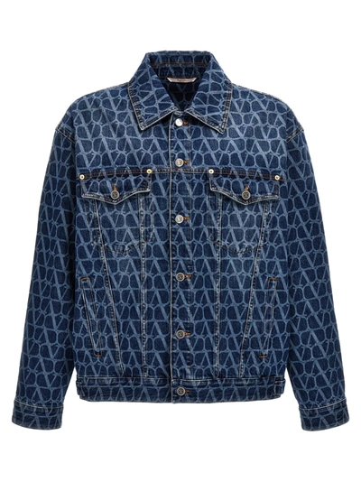 Valentino Toile Iconographe Casual Jackets, Parka In Blue