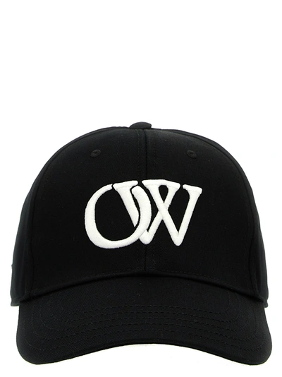 Off-white Logo Cap Hats In Black