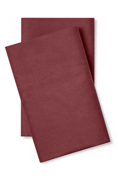 Pg Goods Luxe Soft & Smooth Pillowcase 2-piece Set In Burgundy