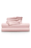 Pg Goods Luxe Soft & Smooth 6-piece Sheet Set In Light Pink