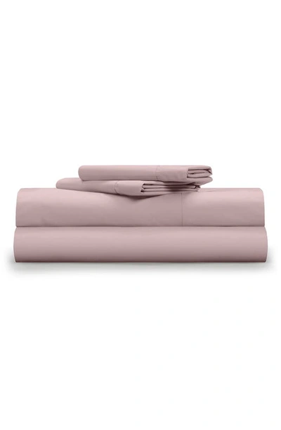 Pg Goods Classic Cool & Crisp Cotton 4-piece Sheet Set In Light Pink