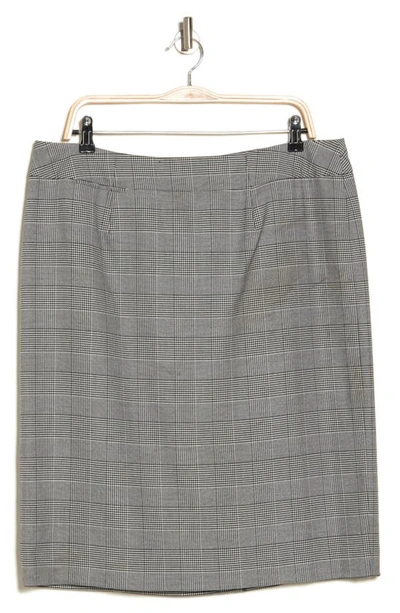Calvin Klein Glen Plaid Pencil Skirt In Grey