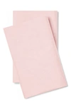 Pg Goods Set Of 2 Classic Cool Crisp Cotton Pillow Cases In Light Pink