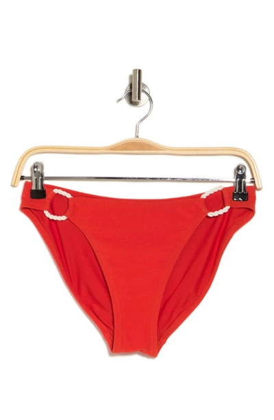 Robin Piccone Soliel Side Tie Bikini Bottoms In Marmalade