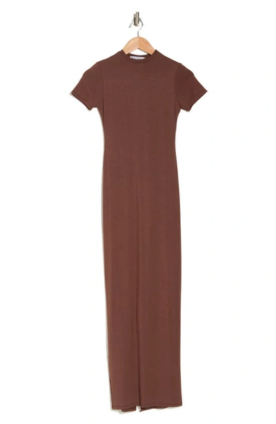 Velvet Torch T-shirt Maxi Dress In Chocolate