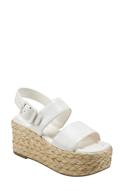 Marc Fisher Ltd Patryce Platform Wedge Sandal In Ivory