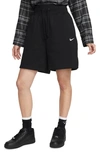Nike Sportswear Phoenix Fleece Shorts In Black/ Sail