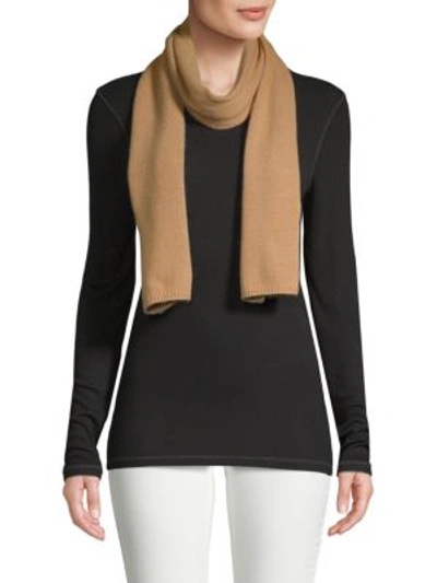 Portolano Textured Cashmere Scarf In Light Camel