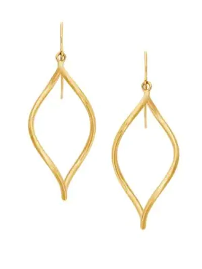 Saks Fifth Avenue 14k Yellow Gold Oval Open Twist Dangle Earrings